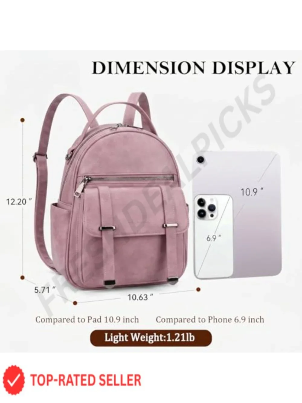 Women's Vegan Leather Mini Backpack Purse Fashion Travel Daypack